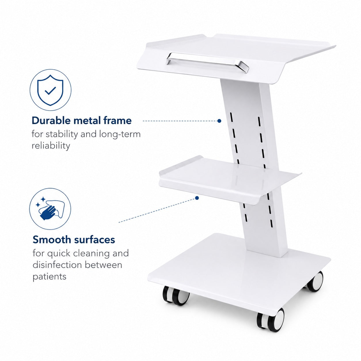 Waldent Portable Single-Pillar Mobile Dental Trolley (TJ-Q08)