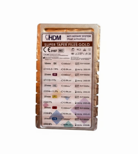 HDM Super Taper Files Gold NiTi Rotary System (Heat Activation) 21mm