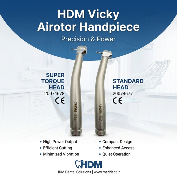 HDM Vicky Airoter Handpiece – Super Torque Push Button | High-Speed Dental Handpiece