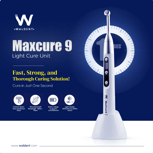 Waldent Maxcure 9 one second Light Cure Unit