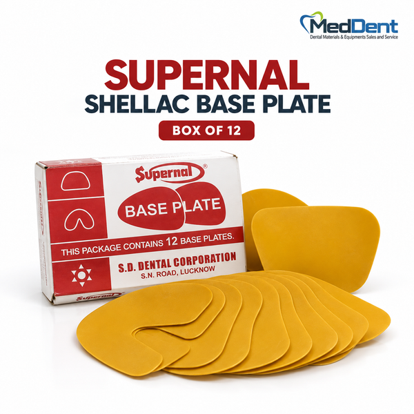 Supernal Shellac Base Plate – Dental Lab Base Plate (Box of 12)