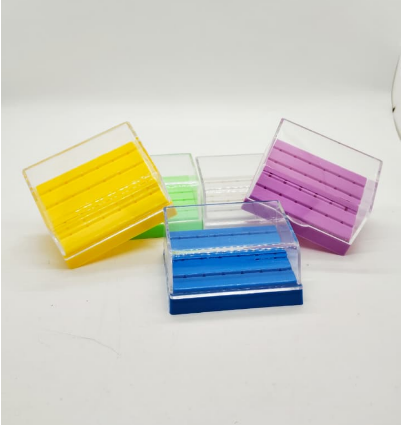 Denmax Bur Box Plastic 24 holes Non- Autoclavable Assorted Colors