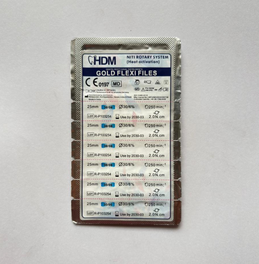 HDM Gold Flexi Files NiTi Rotary System (Heat Activation) 25mm