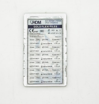 HDM Gold Flexi Files NiTi Rotary System (Heat Activation) 31 mm