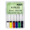 Mani K-Files 31mm – Endodontic Root Canal Files (Pack of 6)