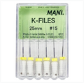 Mani K-Files 25mm – Endodontic Root Canal Files (Pack of 6)