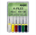 Mani K-Files 25mm – Endodontic Root Canal Files (Pack of 6)
