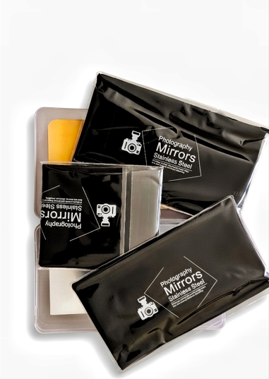 Denmax Intra Oral Photographic Mirror German Steel Single Side Stainless Steel Set of 3Pcs