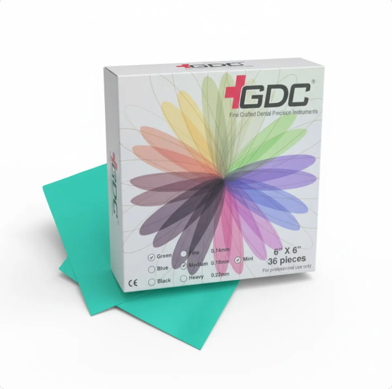 GDC Rubber Dam Sheet 6x6 pack of 36 Sheet